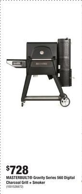Home Depot Masterbuilt® gravity series 560 digital charcoal grill + smoker offer