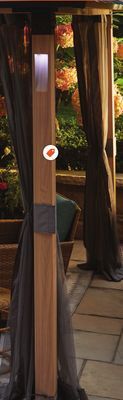 Home Depot Hampton bay winfield 10 ft. x 12 ft. hardtop gazebo with netting & led lights offer