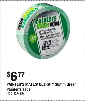 Home Depot Painter's mate® ultra™ 36mm green painter's tape offer