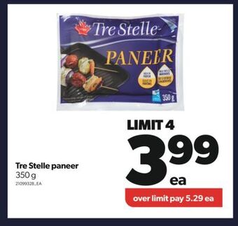 Real Canadian Superstore Tre stelle paneer, 350 g offer