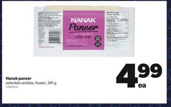 Real Canadian Superstore Nanak paneer, 341 g offer