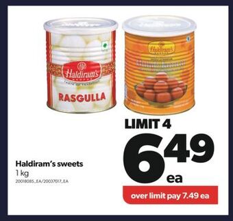 Real Canadian Superstore Haldiram's sweets, 1 kg offer