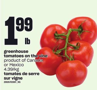 Valu-mart Tomates de serre sur vigne offer