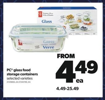 Real Canadian Superstore Pc® glass food storage containers offer