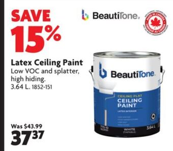 Home Hardware Latex ceiling paint offer