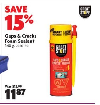 Home Hardware Gaps & cracks foam sealant offer