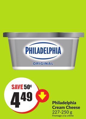 FreshCo Philadelphia cream cheese 227-250 g offer