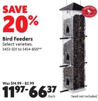 Home Hardware Bird feeders offer