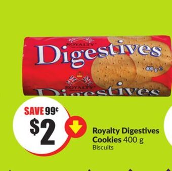 FreshCo Royalty digestives cookies 400 g offer