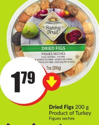 FreshCo Dried figs 200 g product of turkey offer