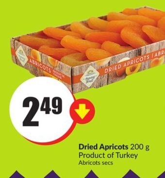 FreshCo Dried apricots 200 g product of turkey offer