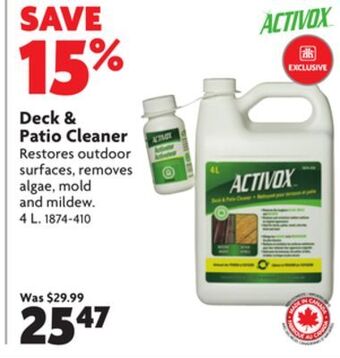 Home Hardware Deck & patio cleaner offer