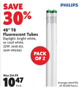 Home Hardware 48 t8 fluorescent tubes offer