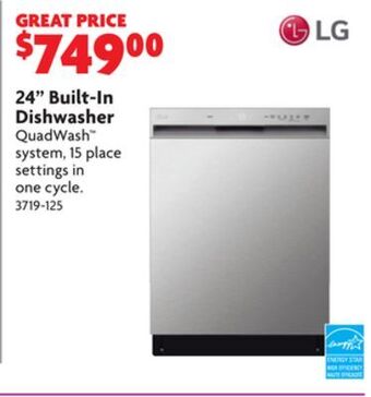 Home Hardware 24 built-in dishwasher offer
