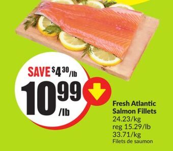 FreshCo Fresh atlantic salmon fillets 24.23/kg offer