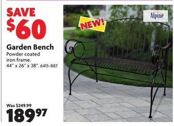 Home Hardware Garden bench offer