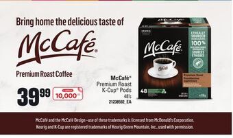 Zehrs Markets Mccafe® premium roast k-cup® pods, 48's offer