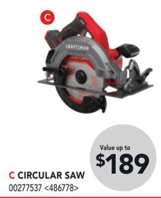 RONA Craftsman circular saw offer