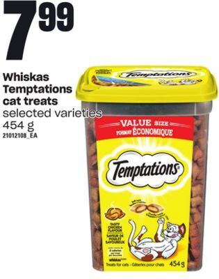 Zehrs Markets Whiskas temptations cat treats, 454 g offer