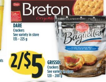 Marché Adonis Grissol crackers offer