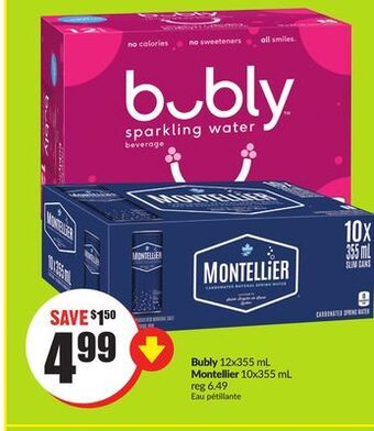 Chalo FreshCo Bubly 12x355 ml montellier 10x355 ml offer