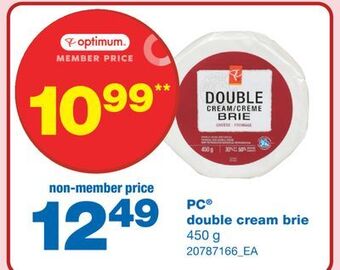 Wholesale Club Pc® double cream brie, 450 g offer