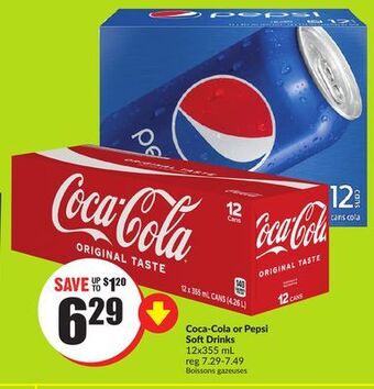 Chalo FreshCo Coca-cola or pepsi soft drinks 12x355 ml offer
