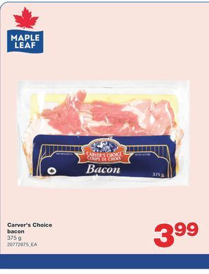 Wholesale Club Carver's choice bacon, 375 g offer