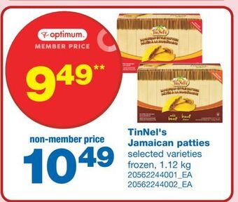 Wholesale Club Tinnel's jamaican patties, 1.12 kg offer