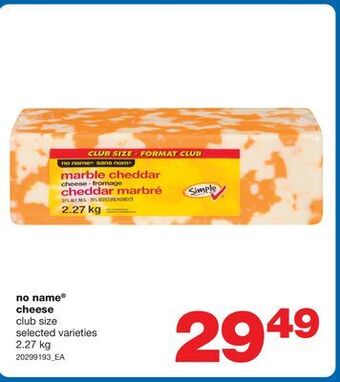 Wholesale Club No name® cheese, 2.27 kg offer