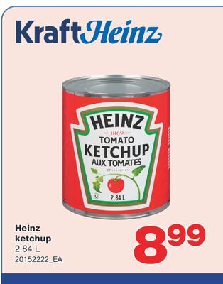 Wholesale Club Heinz ketchup, 2.84 l offer