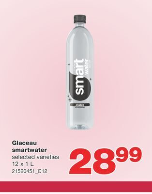 Wholesale Club Glaceau smartwater, 12 x 1 l offer