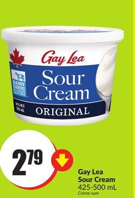 Chalo FreshCo Gay lea sour cream 425-500 ml offer