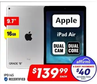 Factory Direct Apple 9.7 16gb ipad air offer