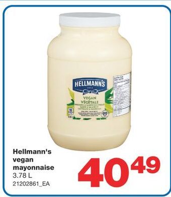 Wholesale Club Hellmann's vegan mayonnaise, 3.78 l offer