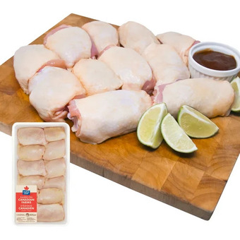 Walmart Maple leaf fresh chicken drumsticks or thighs offer