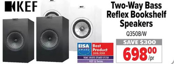 2001 Audio Video Kef two-way bass reflex bookshelf speakers offer