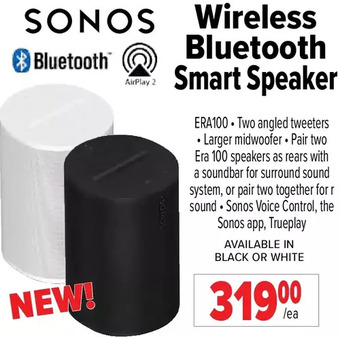 2001 Audio Video Sonos wireless bluetooth smart speaker offer
