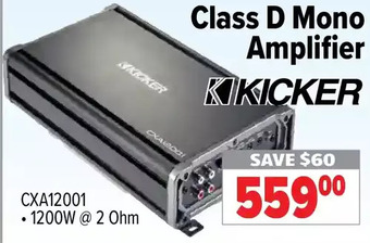 2001 Audio Video Kicker class d mono amplifier offer
