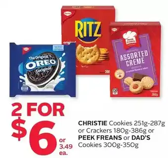 Rexall Christie cookies or crackers or peek freans or dad's cookies offer