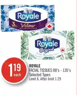Shoppers Drug Mart Royale facial tissues offer