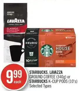 Shoppers Drug Mart Starbucks, lavazza ground coffee or starbucks k-cup pods offer