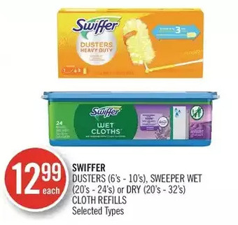 Shoppers Drug Mart Swiffer dusters, sweeper wet or dry cloth refills offer