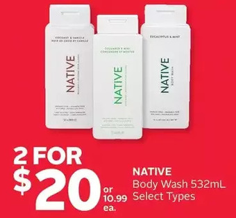 Rexall Native body wash offer