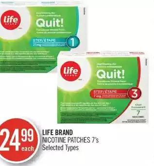 Shoppers Drug Mart Life brand nicotine patches offer