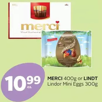 Rexall Merci or lindt lindor mini eggs offer