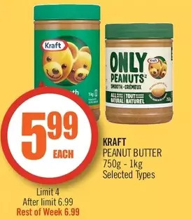 Shoppers Drug Mart Kraft peanut butter offer