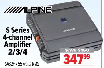 2001 Audio Video Alpine s series 4-channel amplifier 2/3/4 offer