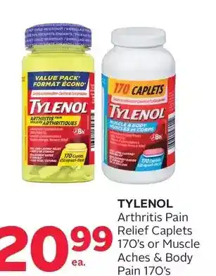 Rexall Tylenol arthritis pain relief caplets or muscle aches & body pain offer