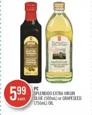 Shoppers Drug Mart Pc splendido extra virgin olive or grapeseed oil offer